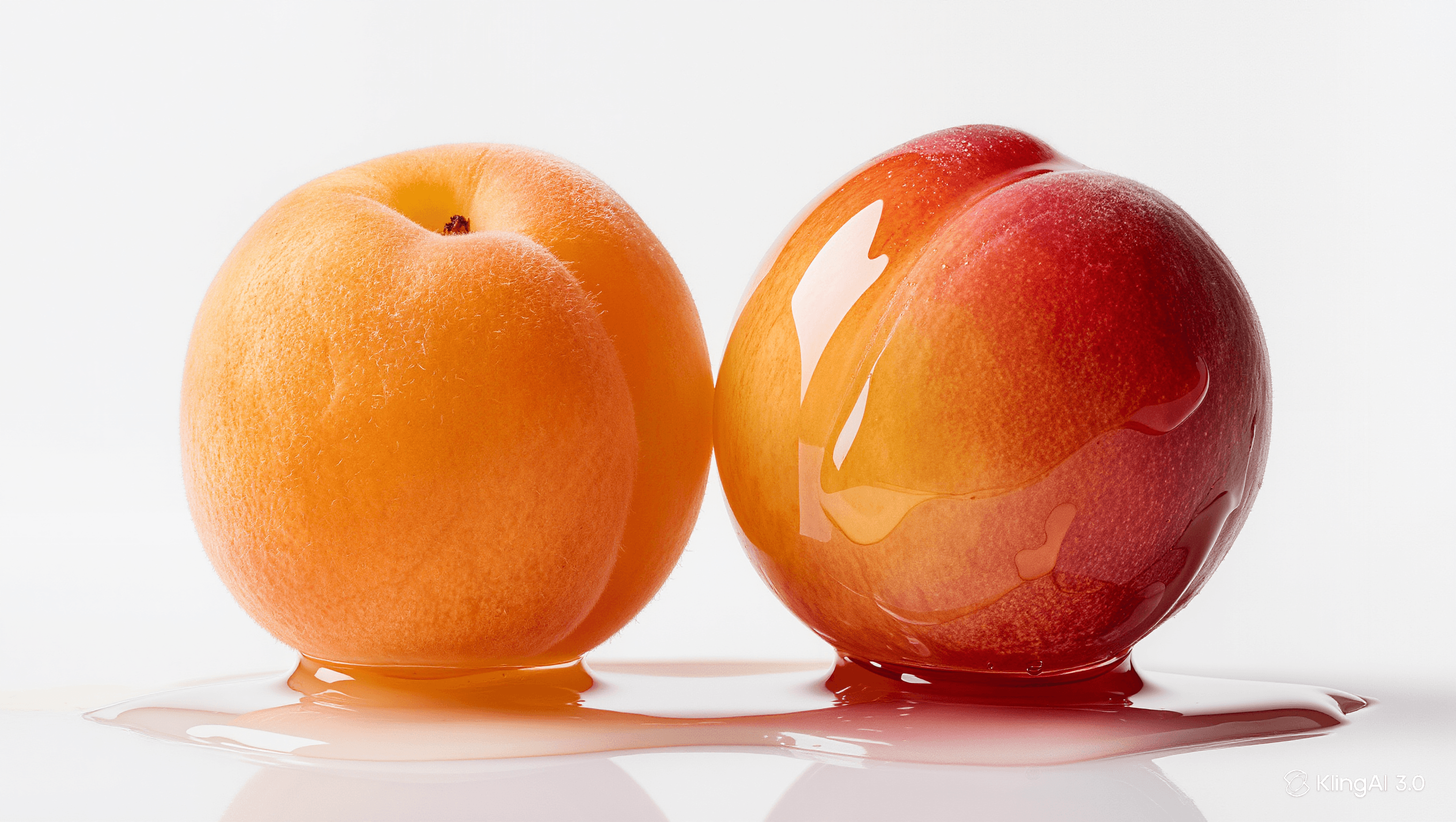 Abricot et nectarine dans une composition douce et lumineuse